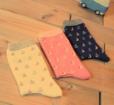 秋冬时尚之选 全棉海军风女袜，防脱落设计尽显贴心
